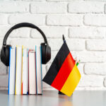 picture with books and german flag