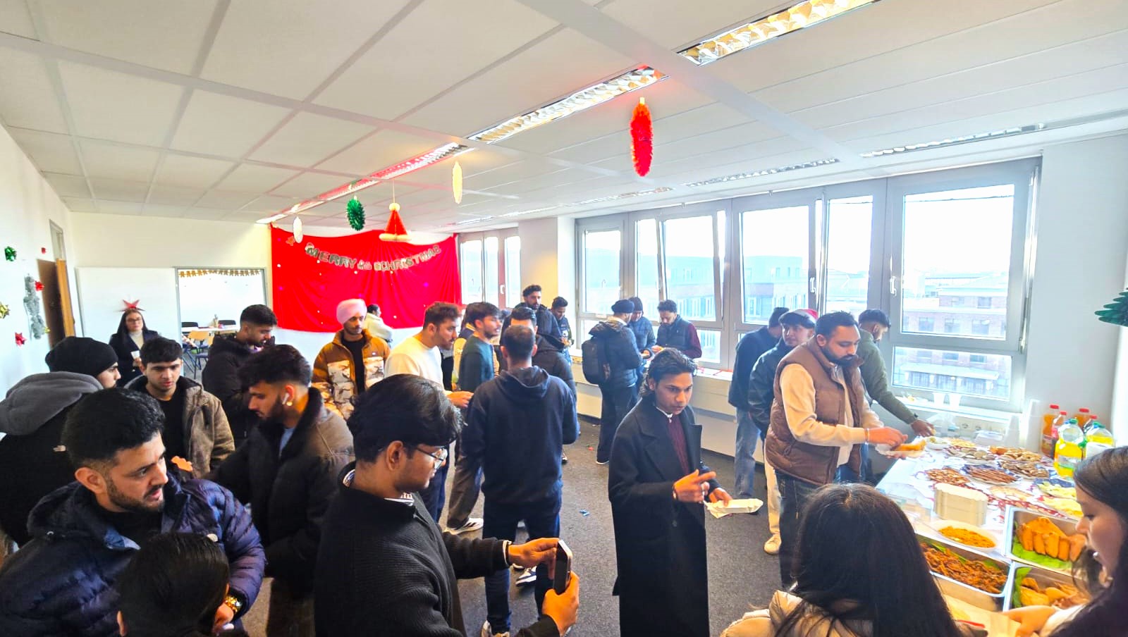 Students marking the holiday season at EIIET
