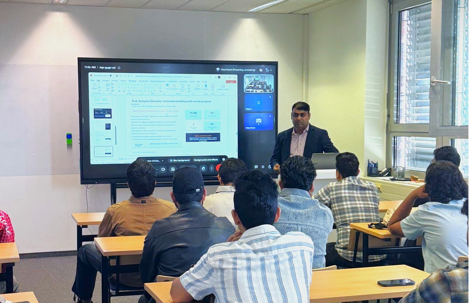 EIIET Berlin students attending the guest lecture on the global business environment